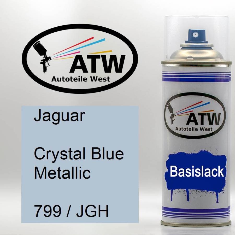 Jaguar, Crystal Blue Metallic, 799 / JGH: 400ml Sprühdose, von ATW Autoteile West.